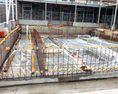 boandik wellness centre therapy pool during construction