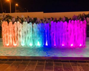 colour changing LED interactive water features